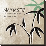 Namaste Stretched Canvas Print by Linda Woods
