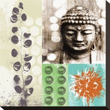 Buddha I Stretched Canvas Print by Linda Woods