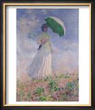 Woman with a Parasol Turned to the Right, 1886 Prints by Claude Monet