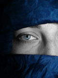 Blue Tuareg Eye Photographie par  Exploding Art