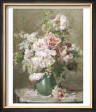 Still Life of Peonies and Roses Prints by Francois Rivoire
