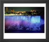 Niagara Falls with Blue Light, NY Prints by Rudi Von Briel