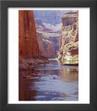 Arizona, Grand Canyon, Kayaks and Rafts on the Colorado River Pass Through the Inner Canyon, USA Art by John Warburton-lee