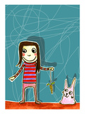 Hasenschule Giclee Print by Meike Toepperwien