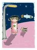 Laternen Lilli Giclee Print by Meike Toepperwien