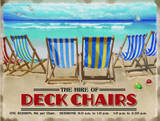 Deckchairs Tin Sign