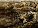 The Big Three South of Newtropolis Mars 2120 Photographic Print by  Exploding Art