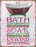 Bath-Soak-Unwind Plaque en métal