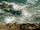 Thunderstorm Escarda Planes Mars 2120 Photographic Print by  Exploding Art