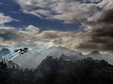 Stonewall Canyon Mars 2120 Photographic Print by  Exploding Art