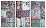 Aqua Dreams 2 Triptych Art Wood Sign