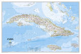 National Geographic - Cuba Classic Map Laminated Poster Posters by National Geographic
