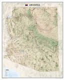 National Geographic - Arizona Map Laminated Poster Print by National Geographic