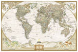 National Geographic - World Executive, Poster Size Map Laminated Poster Kunstdrucke von National Geographic