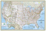National Geographic - United States Classic Map, Enlarged & Laminated Poster Poster par National Geographic