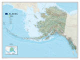 National Geographic - Alaska Map Laminated Poster Posters by National Geographic