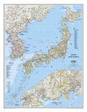 National Geographic - Japan & Korea Map Laminated Poster Print by National Geographic
