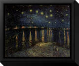 Starry Night over the Rhone, c.1888 Framed Canvas Transfer von Vincent van Gogh