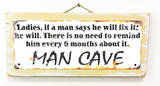 Fix It Man Cave Rusted Wood Sign