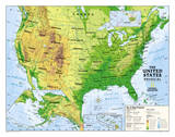 National Geographic - Kids Physical USA Education Map (Grades 4-12) Giant Poster Posters par National Geographic