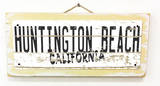 Huntington Beach California Vintage Wood Sign