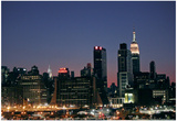 West-side Skyline at Night NYC Prints