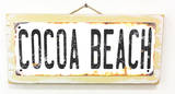 Cocoa Beach Rusted Wood Sign