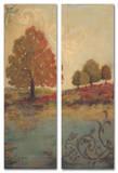 Fall Foliage Triptych Art Wood Sign
