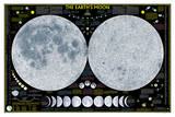 National Geographic - Earth's Moon Map Laminated Poster Prints by National Geographic