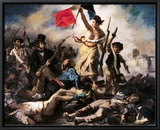 Liberty Leading the People, 28 July 1830 Framed Canvas Transfer von Eugene Delacroix