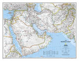 National Geographic - Middle East Map Laminated Poster Prints by National Geographic