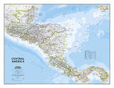 National Geographic - Central America Classic Map Laminated Poster Posters by National Geographic