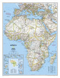 National Geographic - Africa Classic Map, Enlarged & Laminated Poster Photo by National Geographic