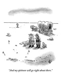 "And my spittoon will go right about there." - New Yorker Cartoon Premium Giclee Print by Frank Cotham