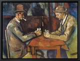 The Card Players, 1890-92 Framed Canvas Print by Paul Cézanne