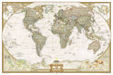 National Geographic - World Executive Map, Enlarged & Laminated Poster Photo by National Geographic