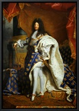 Louis XIV, King of France (1638-1715) in Royal Costume, 1701 Framed Canvas Print by Hyacinthe Rigaud