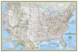 National Geographic - United States Classic, poster size Map Laminated Poster Affiches par National Geographic