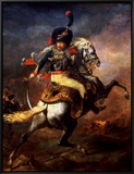 Officer of the Hussars, 1814 Framed Canvas Print by Théodore Géricault