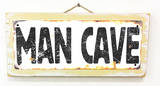Man Cave Rusted Wood Sign