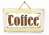 Coffee Rusted Wood Sign