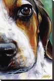 Dog Eyed Stretched Canvas Print by Jared Kelley