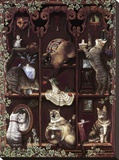 Espièglerie de minuit Reproduction transférée sur toile par Janet Kruskamp