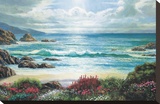 Blossoms By The Ocean Stretched Canvas Print by Nenad Mirkovich