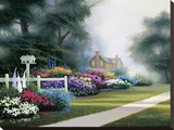 Garden Walk Stretched Canvas Print by Egidio Antonaccio