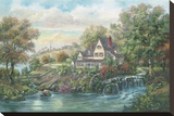 Mountain Spring Stretched Canvas Print by Carl Valente