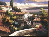 Seaview Terrace Stretched Canvas Print by David Kim