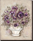 Lavender Blossoms ll Stretched Canvas Print by Peggy Abrams