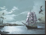 Peaceful Harbor Stretched Canvas Print by Robert G. Radcliffe