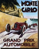 Monte Carlo Grand Prix Stretched Canvas Print by Chris Flanagan